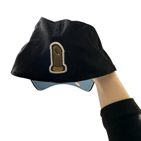 York Yankees 2009 World Series Champions Ball Cap Era Osfm Stretch Fit Y2K - Picture 5 of 5